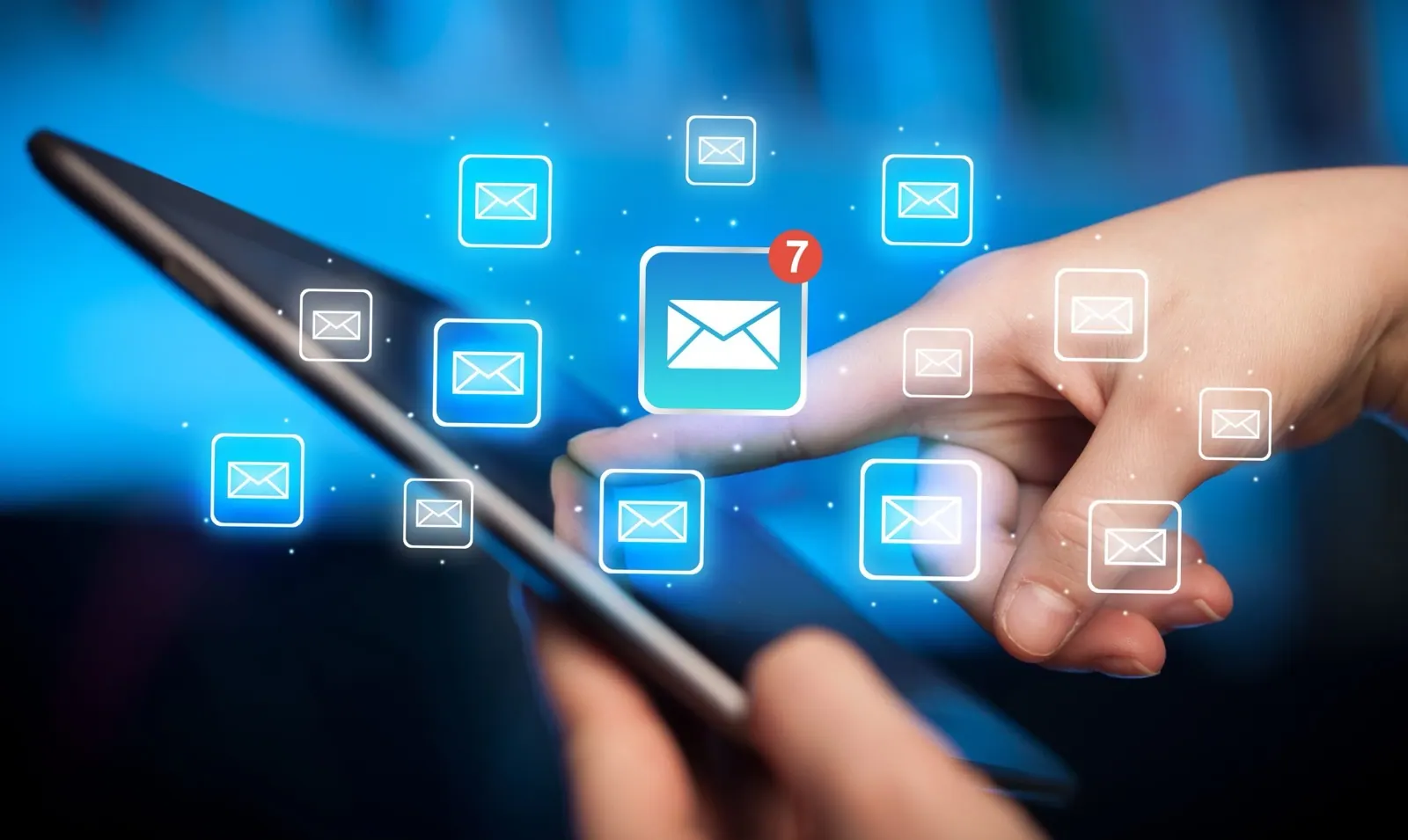 Email marketing on a tablet