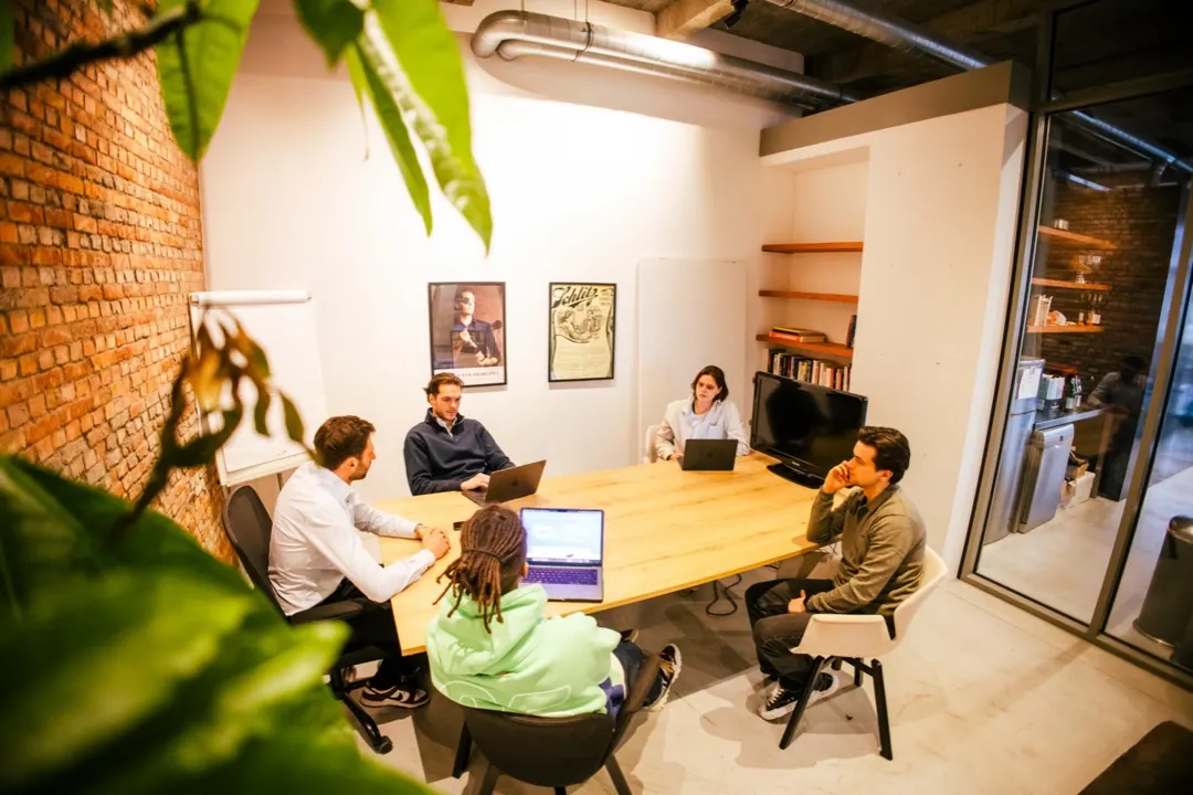 Team meeting in the meeting room