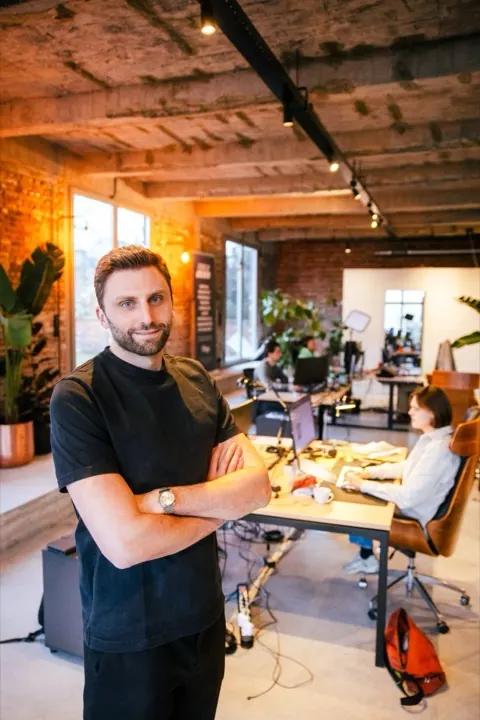 Stig Vermeiren, founder of Stigo, at the office in Antwerp